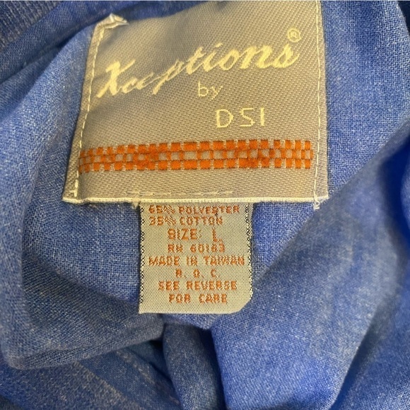 VINTAGE 80’s 90’s Xceptions Large Men’s Blue - Picture 2 of 6